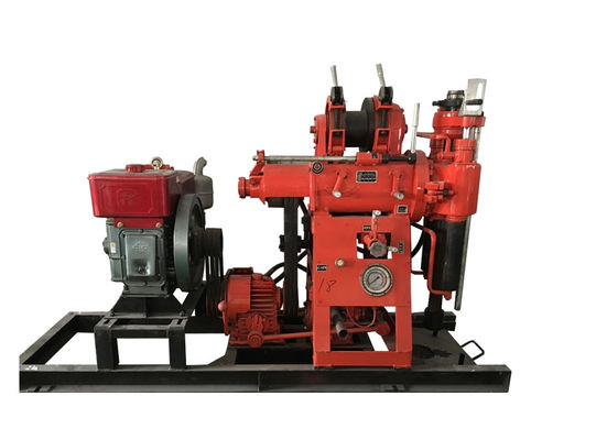XY vermelho - 100 sujam o equipamento de perfuração hidráulico completo do poço de água da máquina de perfuração do teste